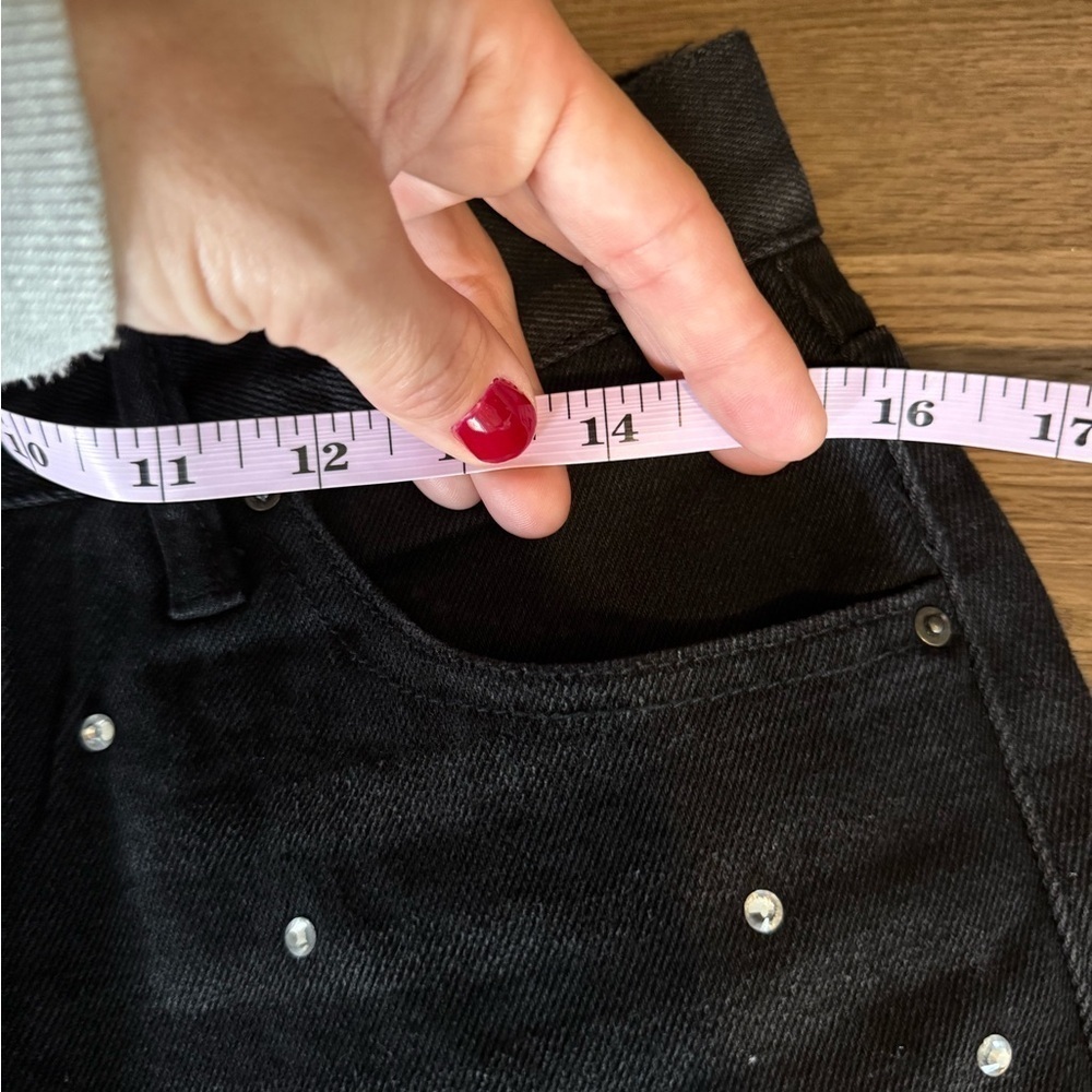Simple Society rhinestone studded black jeans • Women’s size 9/29 - Picture 7 of 9